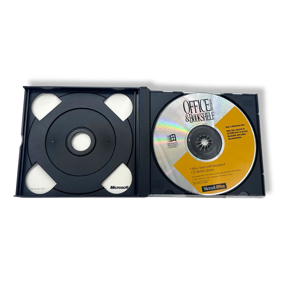 Microsoft Office Professional and Bookshelf Software CD | 1994 Vintage Windows