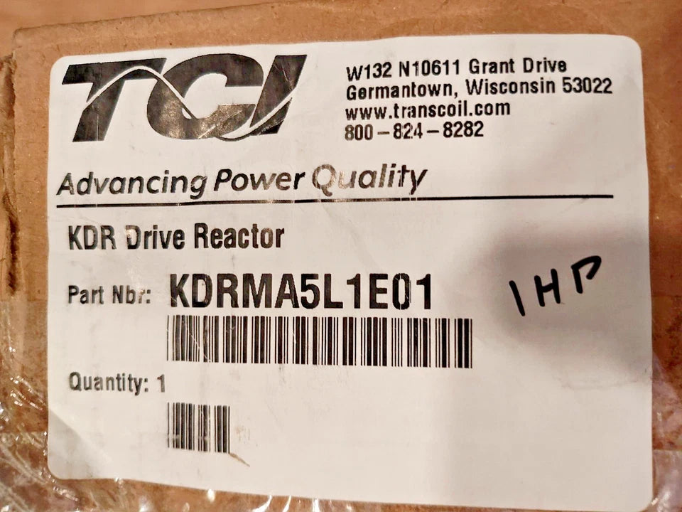 KDRMA5L1E01 Drive Reactor 480V 1HP 2.3A 3-Phase Line Inductor 3% Impedance UL