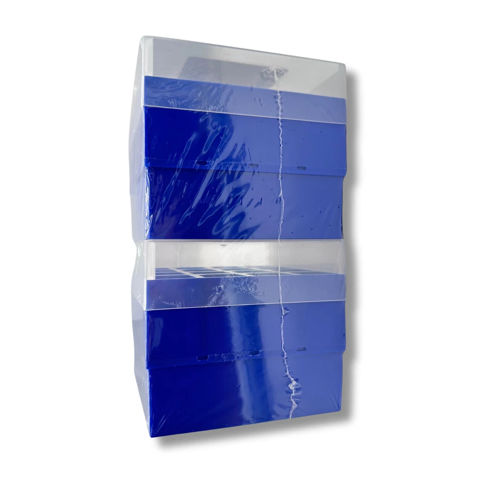16-Place Square Cryogenic Freezer Storage Boxes 50mL Tubes 2/PK - USA Scientific