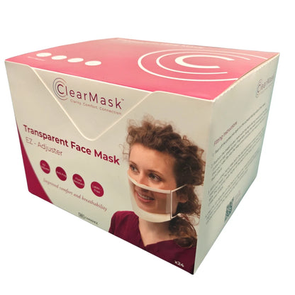 24pk Transparent Disposable Face Mask Shields with Adjustable Straps, Soft Foam