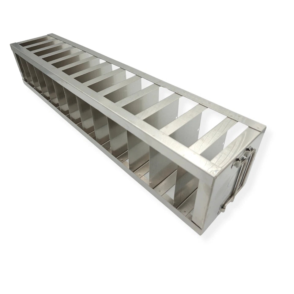 13-Shelf Cryogenic Vertical Freezer Storage Rack For 2" Boxes with Locking Rod