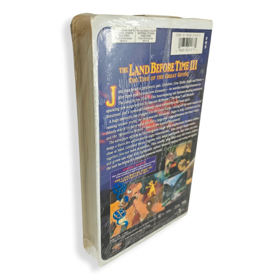 SEALED The Land Before Time III: The Time of Great Giving (VHS, 1995, Clamshell)