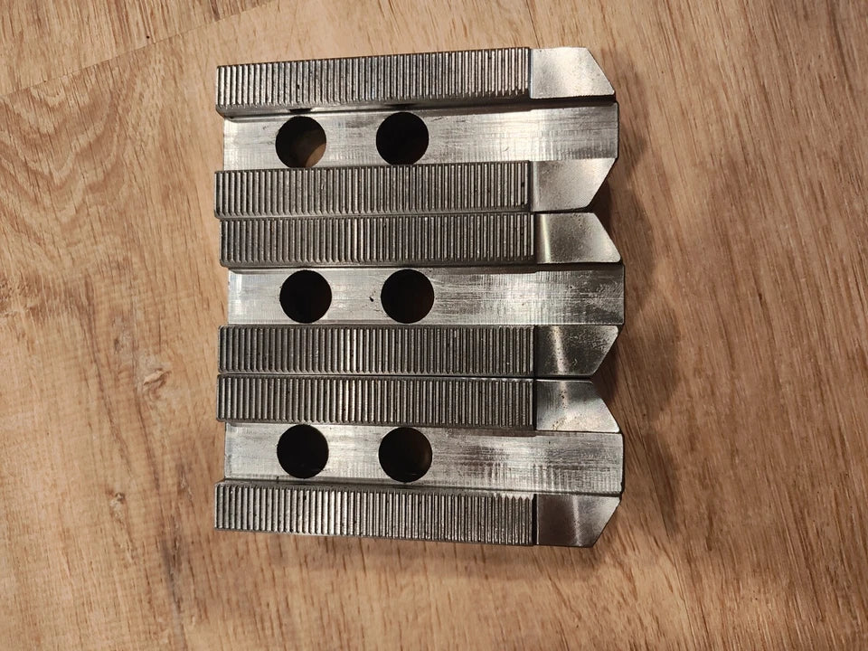SEOAM SJ-08T1 Serrated Soft Jaws Set for CNC Lathe Chuck [CAH/CAS/CGH-8] 1.5X60°