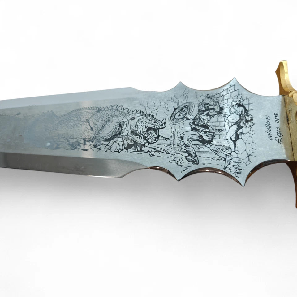 Coltellerie Lepre Stainless Steel Photoengraved Sword 56cm Blade Ltd Ed. #82/200