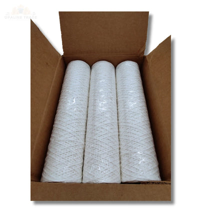 PARKER 5 Micron String Wound Filter Cartridge, 5 GPM, 10in, 250°F Max, 5µm | 6PK