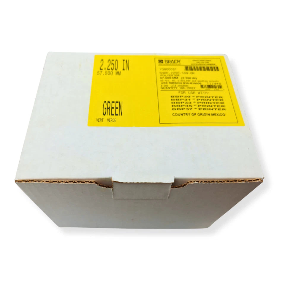 Brady [B30C-2250-569-GN] Polyester Label Tape for B30 Printers - 2.25" Green