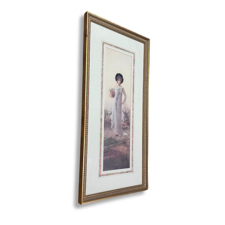 Marcus Stone Framed Art Print (34x17) | Romanticism | Antique | Coquette