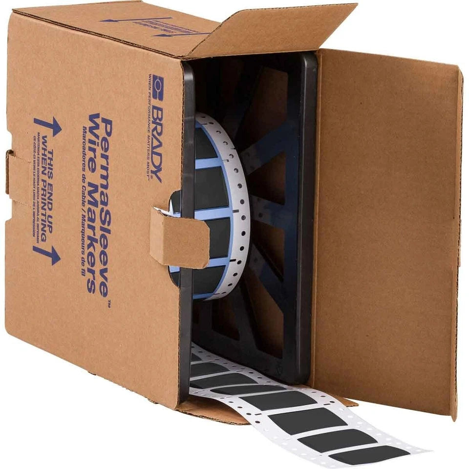 Brady PermaSleeve PS-750-2-BK Heat Shrink Wire Labels 0.75" Dia x 2" W - BLACK