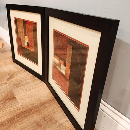 The Moment of Truth I & II Set - Chris Donovan 16x16 Framed Abstract Wall Art