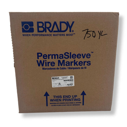 Brady 2" x 1.25" PS-750-2-YL | Yellow Heat Shrink Wire Marking Sleeve Labels