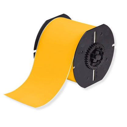 Brady B30C-2250-569-YL Yellow Low-Halide Polyester Label Tape 2.25 in W x 100 ft