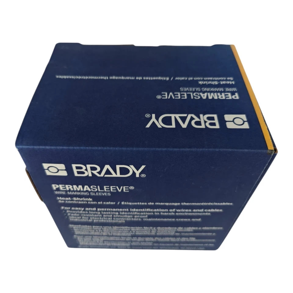 BRADY PermaSleeve PS-187-2-BK-S Heat Shrink Wire Labels 3/16”, 3" Core Printers