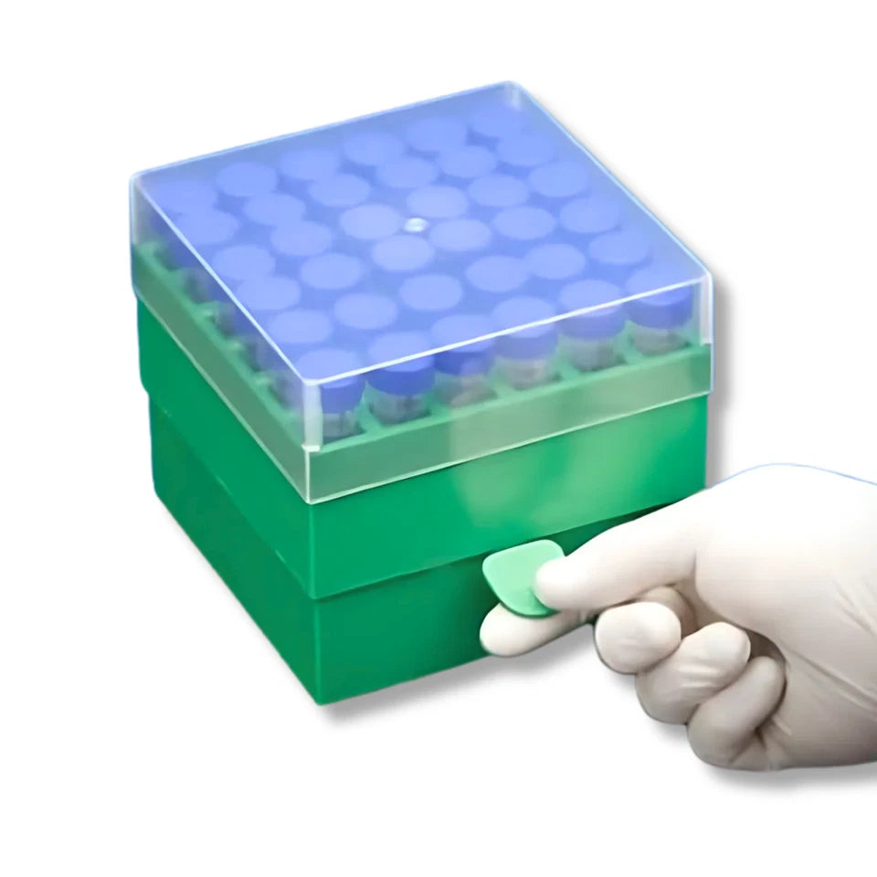 Square 36-Place Cryogenic Freezer Storage Boxes 15mL Tubes 2/PK - USA Scientific