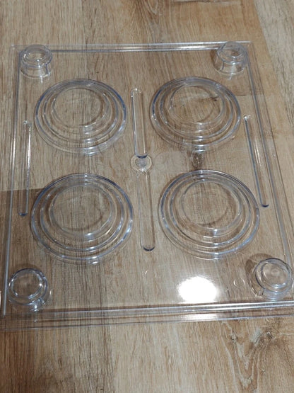 FOSS Plastic Laboratory Sample Tray - Holds 4 Cups or Evaporating Dishes
