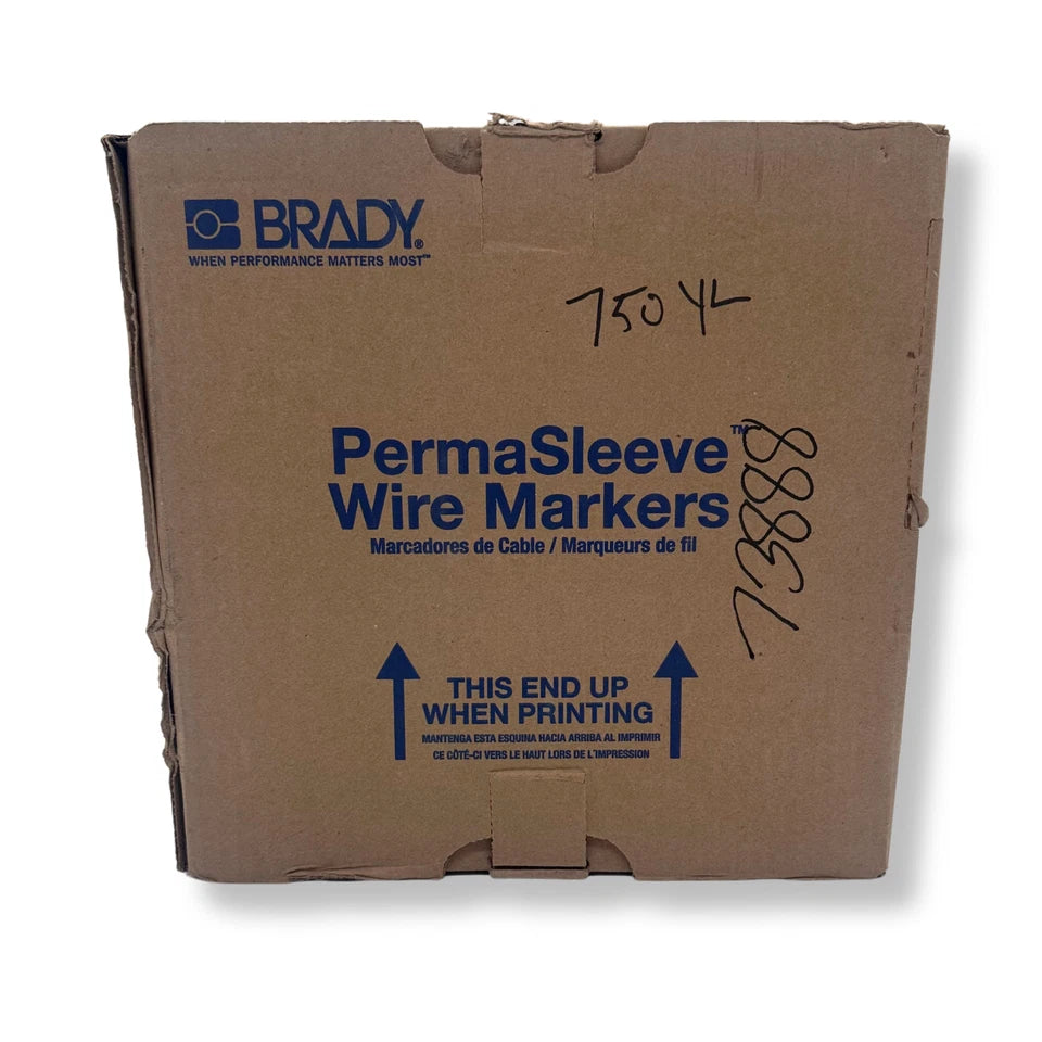 Brady 2" x 1.25" PS-750-2-YL | Yellow Heat Shrink Wire Marking Sleeve Labels