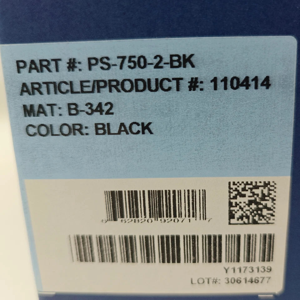 Brady PermaSleeve PS-750-2-BK Heat Shrink Wire Labels 0.75" Dia x 2" W - BLACK