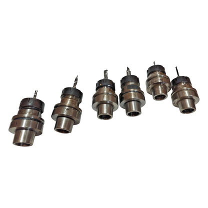 LOT of 6 HSK63F Tool Holders w/ Precision ER32 Collets & End Mills | CNC Router