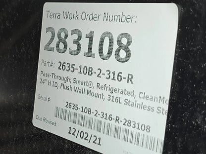 Terra Universal [2635-10B-2-316-R] Smart Refrigerated Pass-Through Chamber 24x24