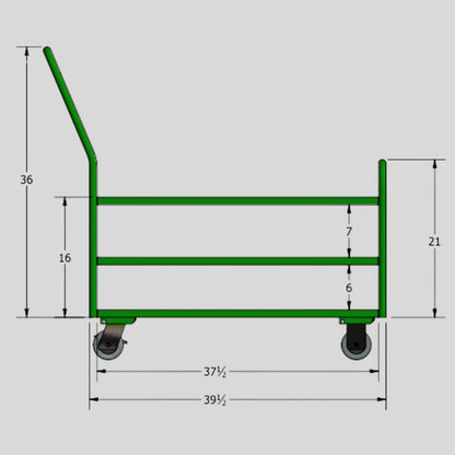 Saftcart MM6-36 Cylinder Cart Hand Truck | 41.5x17.5x39.5 | 36 Type 6 Cyl. Cap.