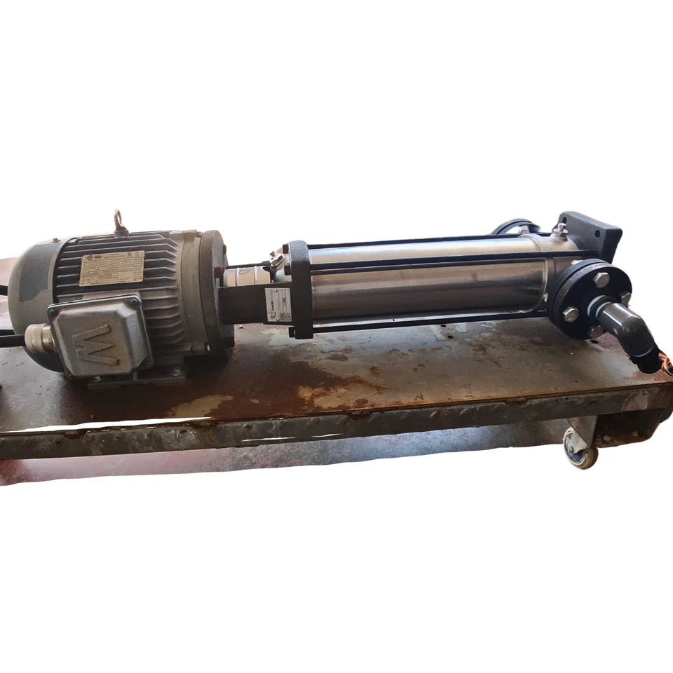 5HP Vertical Multistage Centrifugal Pump w/ 3 Phase Motor & E510 VFD, on Cart