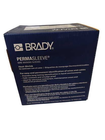 BRADY PermaSleeve [PS-125-2-BK-S] Heat Shrink Wire Marking Sleeves 1/8”, 3” Core