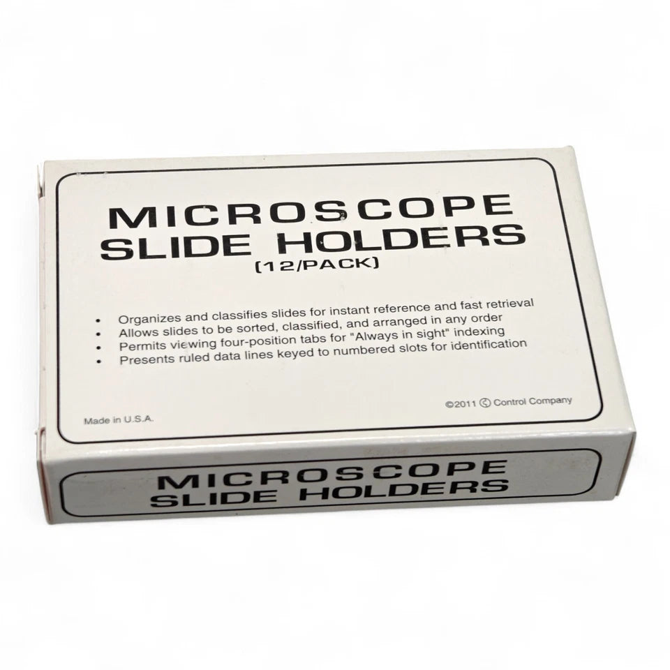 Fisher Scientific Slide Holders 12-Pack | 48 Slides | 75x25mm | Cat# 12-588-25