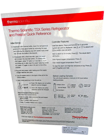 Thermo Scientific TSX2330FA -30C Upright Lab Freezer 23 cu ft 115V