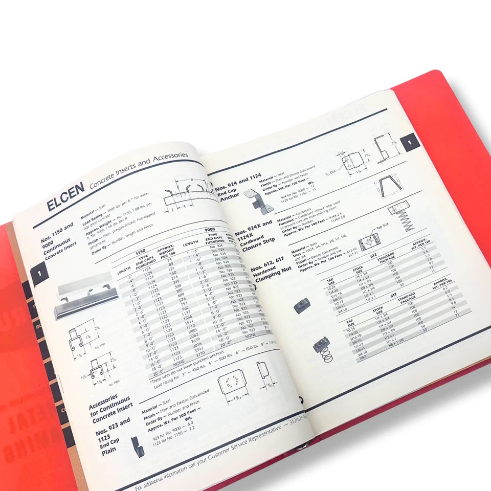 Vintage Elcen Metal Products & Power-Strut Metal Framing Catalogs/Product Index