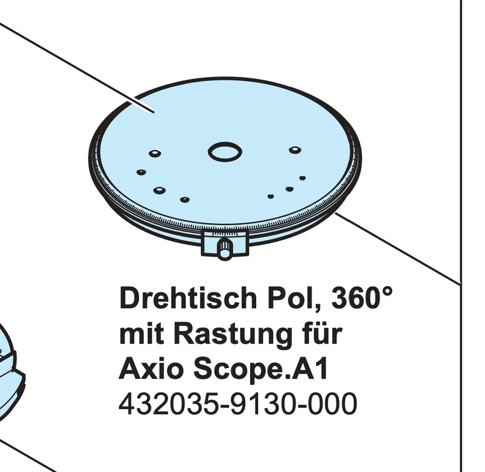 Carl Zeiss Polarizing Rotating Stage 360° 45° with Click Stop for Axio Scope.A1.