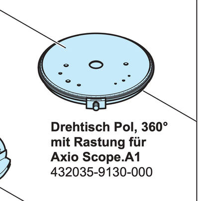 Carl Zeiss Polarizing Rotating Stage 360° 45° with Click Stop for Axio Scope.A1.