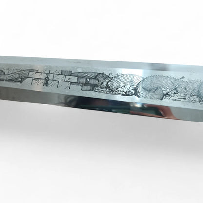 Coltellerie Lepre Stainless Steel Photoengraved Sword 56cm Blade Ltd Ed. #82/200
