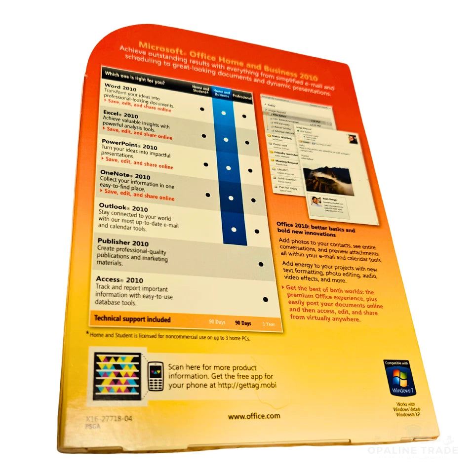 Microsoft Office 2010 Home & Business CD/DVD | Full Retail Version | English