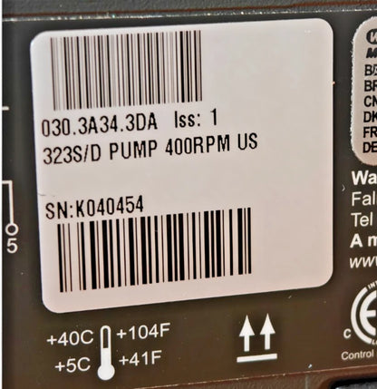 Watson Marlow 323 S/D Peristaltic Pump 400RPM with 313 DW Pumphead - TESTED
