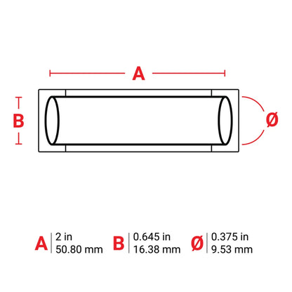 Brady 2" x 0.645" PS-375-2-BL | Blue Heat Shrink Wire Marking Sleeve Labels