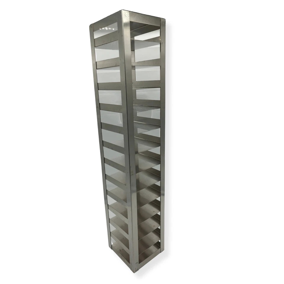 13-Shelf Cryogenic Vertical Freezer Storage Rack For 2" Boxes with Locking Rod