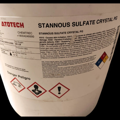 Atotech Stannous Sulfate Crystal PG - 55 lbs Pure Tin(II) Sulfate