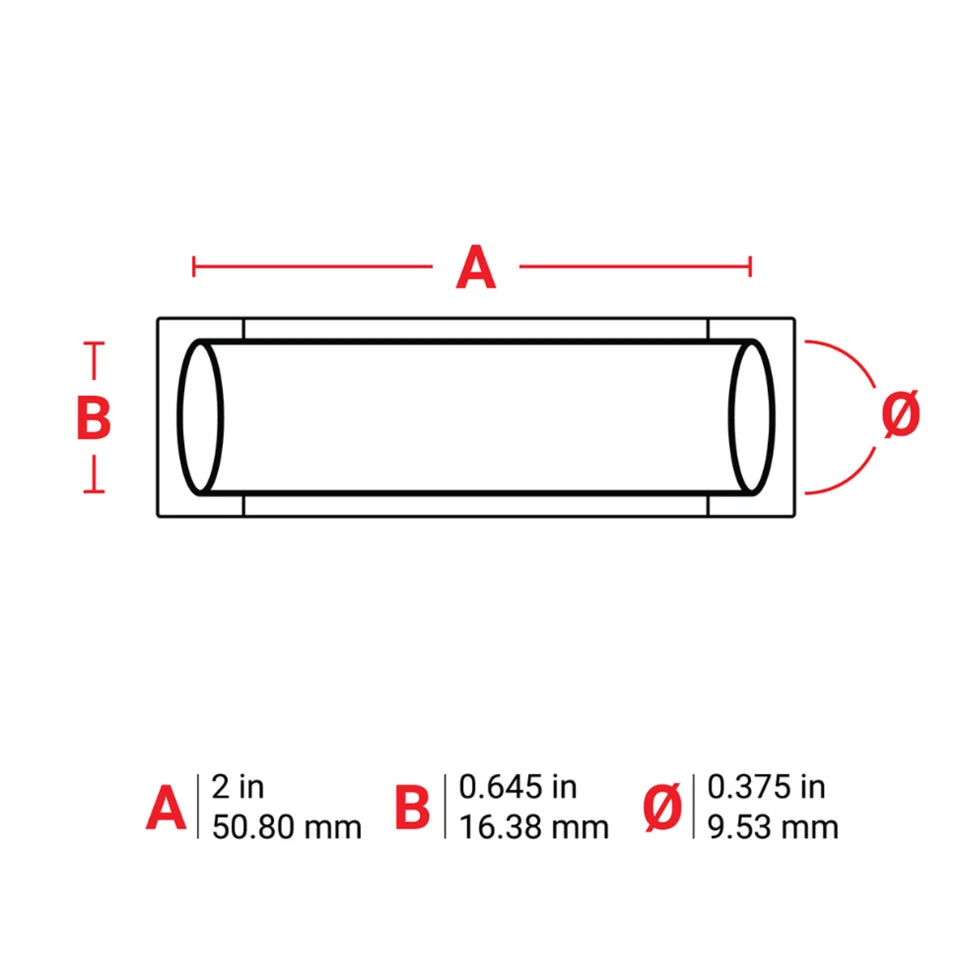 Brady 2" x 0.645" PS-375-2-OR | Orange Heat Shrink Wire Marking Sleeve Labels