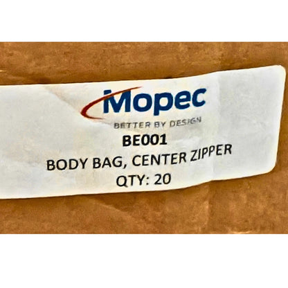 20ct MOPEC Morgue / Body Bags Adult 8mil PVC 36x96 Center Zipper [BE001] 2.1 lbs