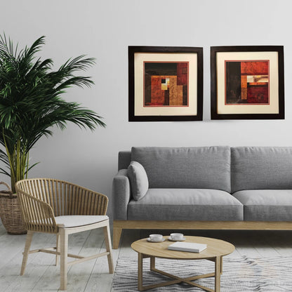The Moment of Truth I & II Set - Chris Donovan 16x16 Framed Abstract Wall Art