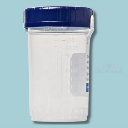 4oz Sterile Urine Sample Cup, Click-N-Close Lid, Specimen Container w/ ID Label