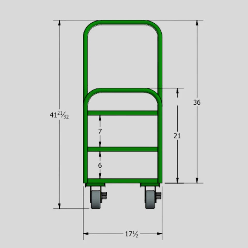 Saftcart MM6-36 Cylinder Cart Hand Truck | 41.5x17.5x39.5 | 36 Type 6 Cyl. Cap.
