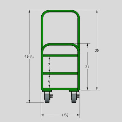 Saftcart MM6-36 Cylinder Cart Hand Truck | 41.5x17.5x39.5 | 36 Type 6 Cyl. Cap.