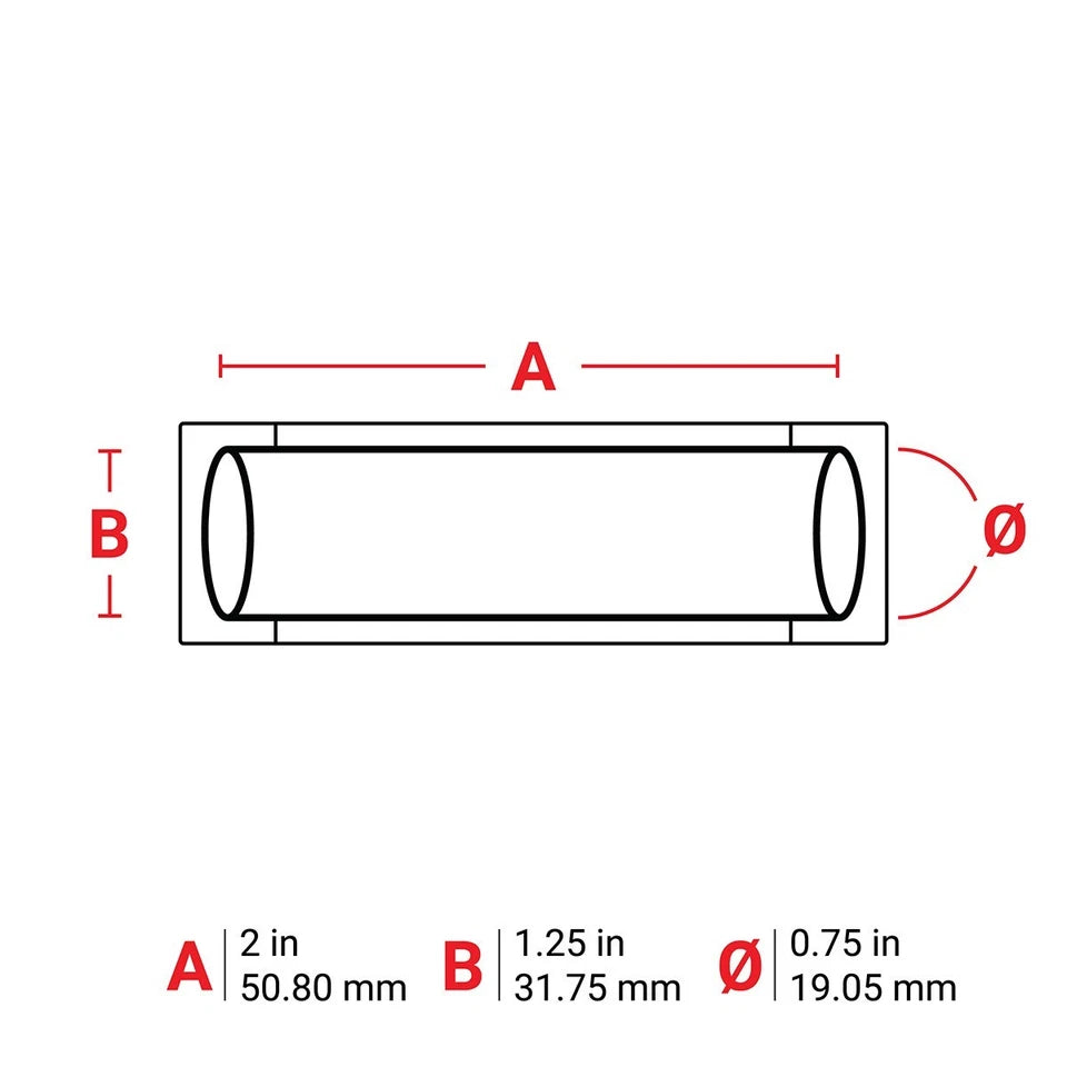 Brady PermaSleeve PS-750-2-BK Heat Shrink Wire Labels 0.75" Dia x 2" W - BLACK