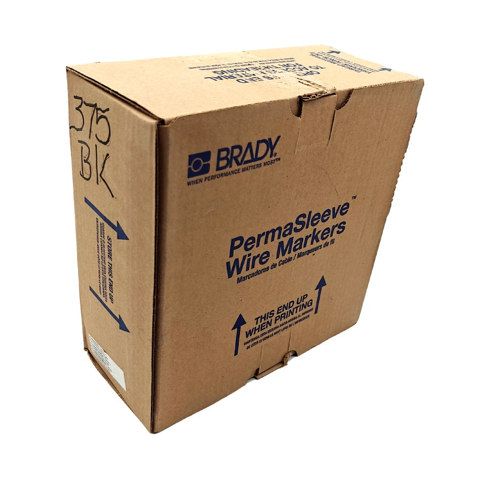 BRADY PS-375-2-BK PermaSleeve Heat-Shrink 1,000/Roll Wire & Cable Labels | Black