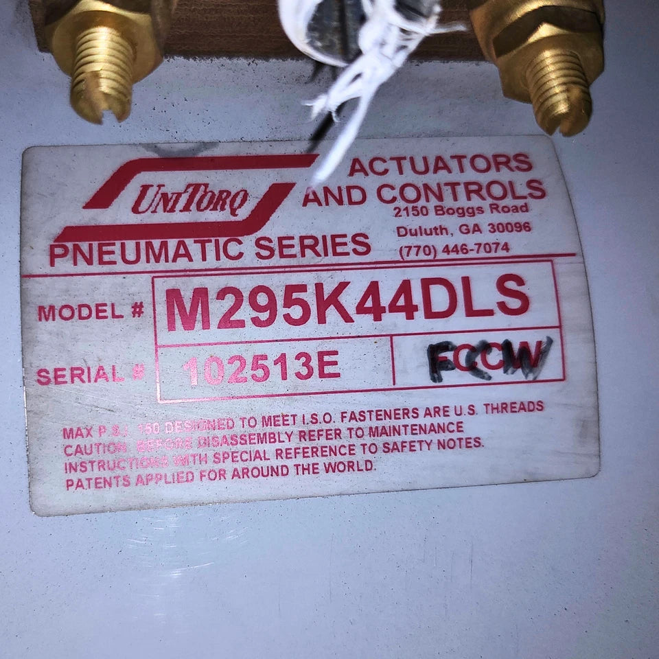 MARWIN 3" 150 CONTROL BALL VALVE SERIES 5801F W/ UNITORQ ACTUATOR M295K44DLS