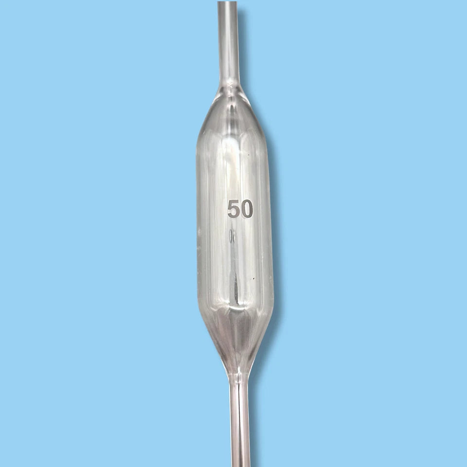 Set of VWR 500mL Filtering Flask & 4 Pyrex 50mL Volumetric Pipets | Heavy Wall