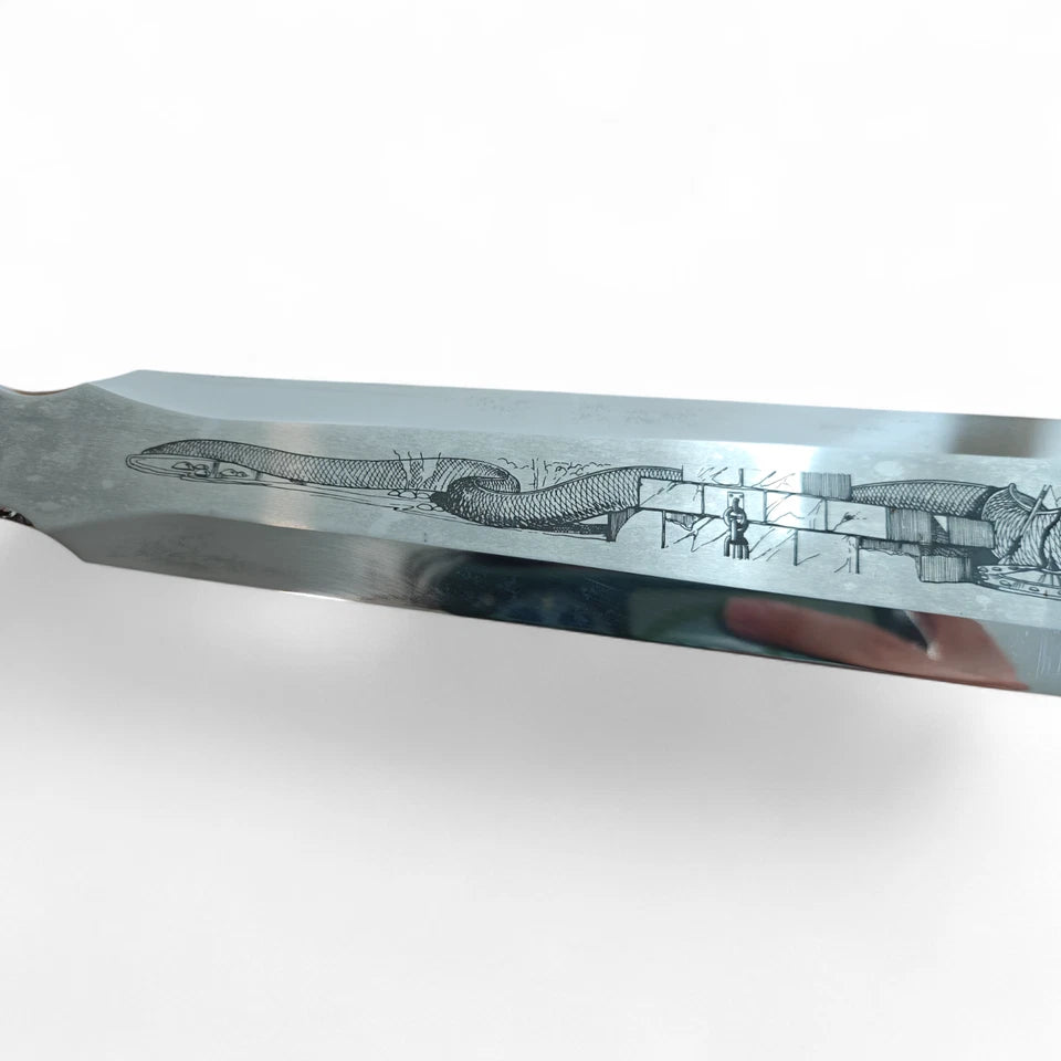 Coltellerie Lepre Stainless Steel Photoengraved Sword 56cm Blade Ltd Ed. #82/200