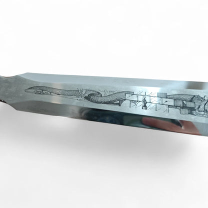 Coltellerie Lepre Stainless Steel Photoengraved Sword 56cm Blade Ltd Ed. #82/200