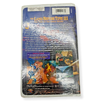SEALED The Land Before Time III: The Time of Great Giving (VHS, 1995, Clamshell)