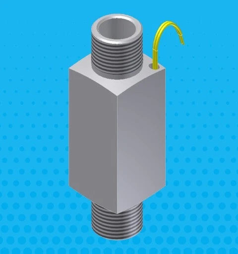 ChemTec FS Series Flow Monitor FS50CBNO - Liquid Sensor, Non-Adjustable, Brass